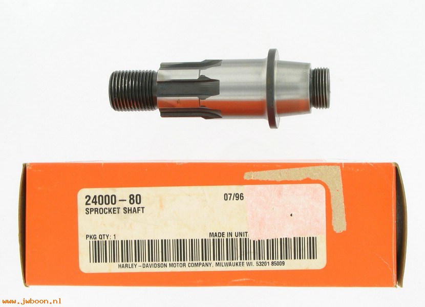   24000-80 (24000-80): Sprocket shaft  (commonized taper) - NOS - Sportster XL's L81-85