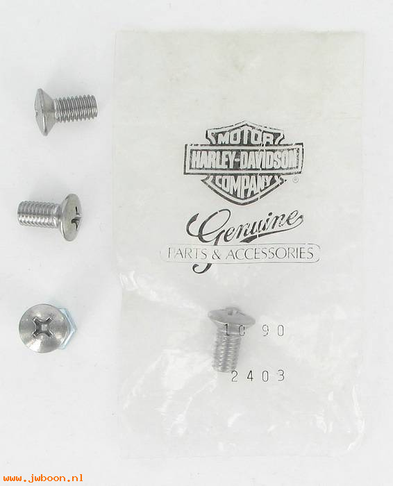       2403 (    2403): Screw, M8 x 1.25 x 15 oval countersunk head, 7" air cleaner - NOS