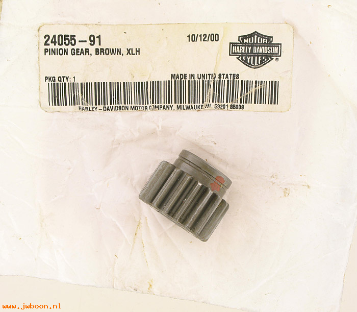   24055-91 (24055-91): Pinion gear - brown - NOS - Sportster XL's '91-'99. Buell '95-'99