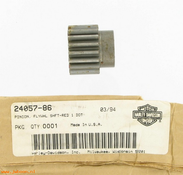   24057-86 (24057-86): Pinion gear - red - NOS - Sportster Ironhead XL's '86-'87