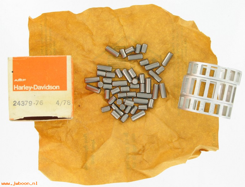   24379-76 (24379-76): Roller set, with retainers  -.0002" undersize - NOS - XL '54-e'86