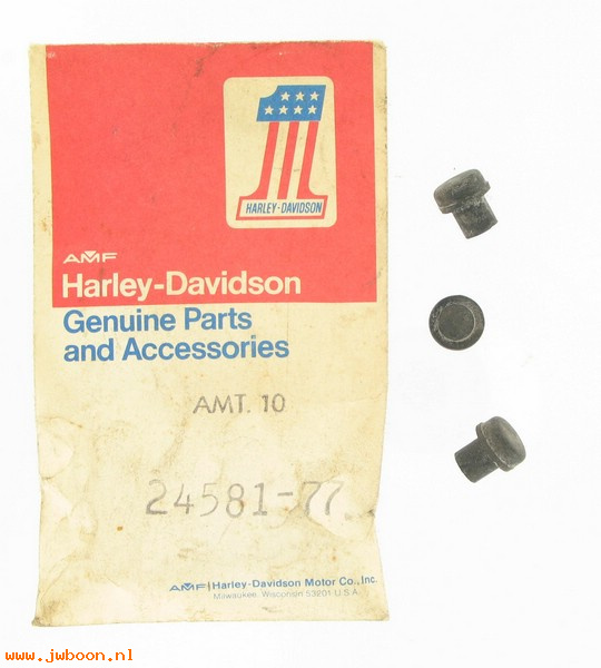   24581-77 (24581-77): Rubber plug, gearcase cover, small - NOS - XLCR '77-'78. AMF