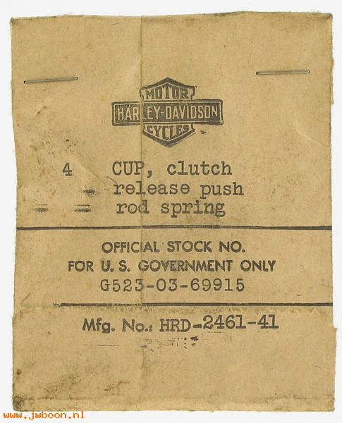    2461-41.4pack (37350-41): Spring cups - push rod - NOS - 750cc 1941