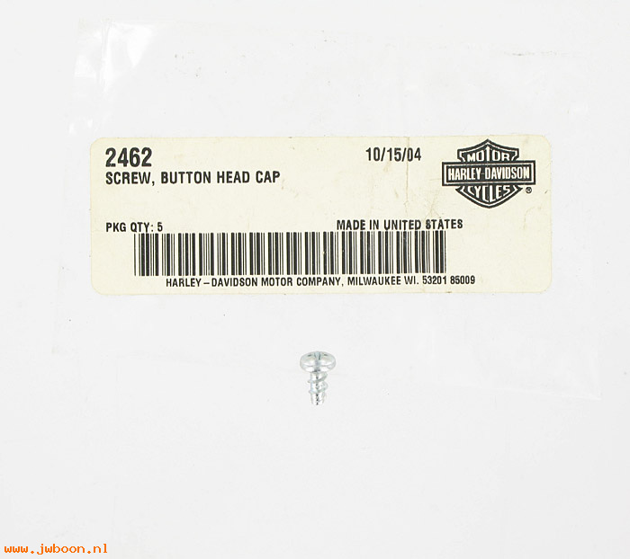       2462 (    2462): Screw, Phillips pan head - self tapping - NOS - Touring