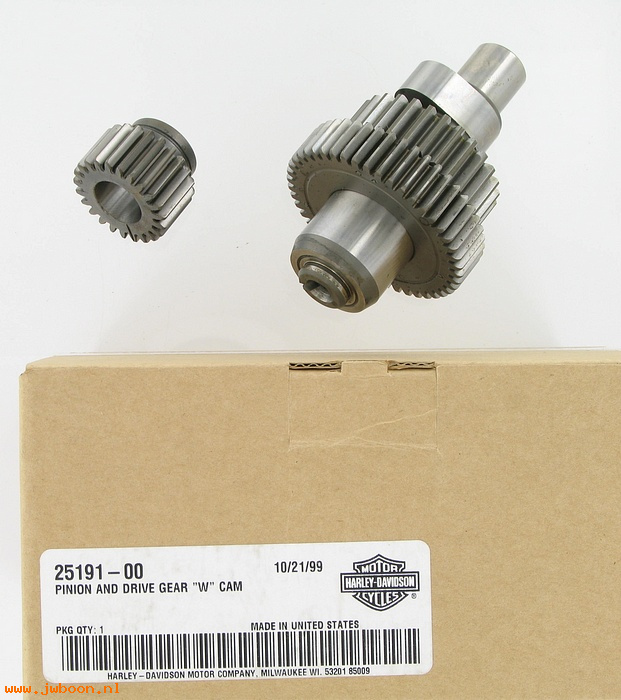   25191-01 (25191-01): Pinion & drive gear "W" cam, matched set - NOS - XLH. Buell 91-00