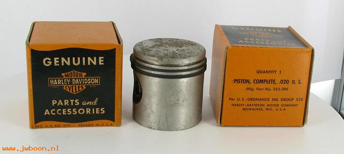     253-29E (22254-29): Piston with rings and pin .020" O.S. - NOS - 750cc '29-'73