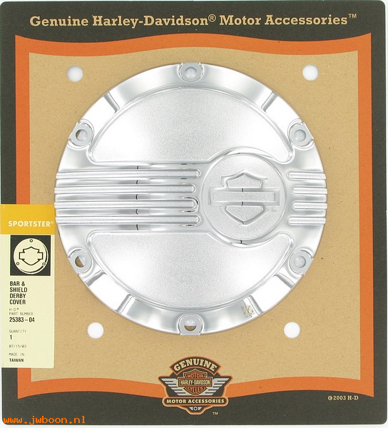   25383-04 (25383-04): Derby cover - Bar & Shield - NOS - Sportster XL's '04-