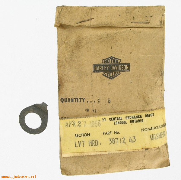    2568-43 (38712-43): Lock washer, hand lever clamp bushing - use with iron hand lever