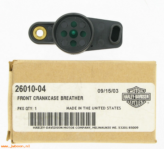   26010-04 (26010-04): Crankcase breather - front - NOS - Sportster XL's '04-