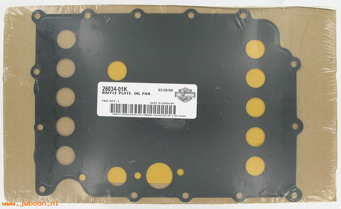   26034-01K (26034-01K): Oil pan baffle plate - NOS - V-rod