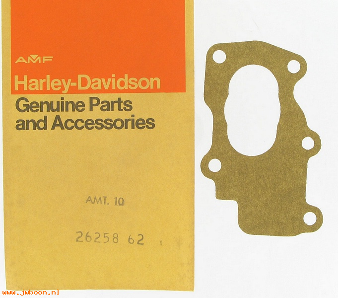   26258-62 (26258-62): Gasket, oil pump outer cover - NOS - XLH, XLCH late'62-'71.XR 750