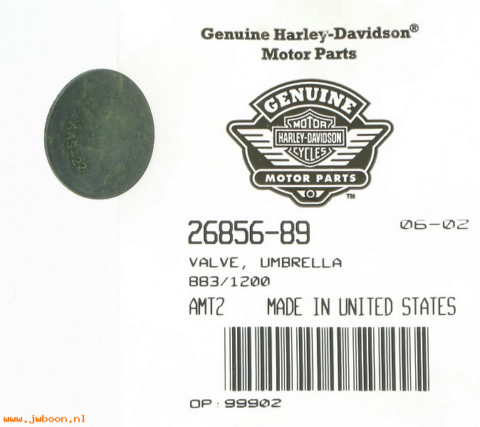   26856-89 (26856-89): Umbrella check valve - NOS - Evo 1340cc '93-'99. XL's 91-03.Buell
