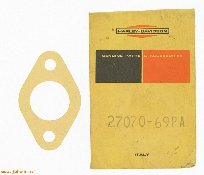  27070-69PA (27070-69PA): Gasket, intake manifold - NOS - Aermacchi Sprint SS '69-'71. AMF