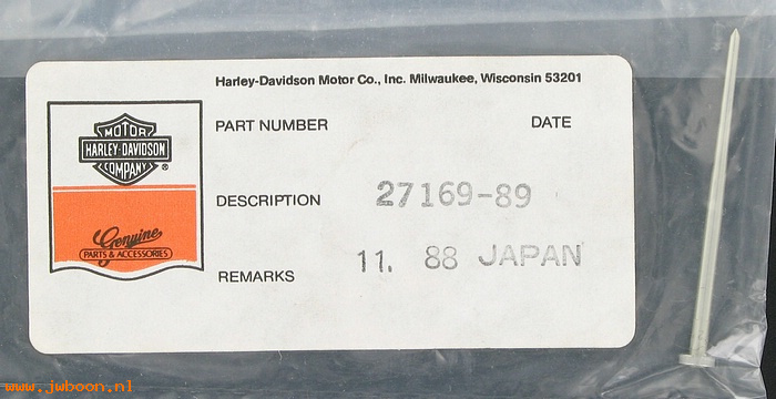   27169-89 (27169-89): Jet needle, CV carburetor - NOS - Sportster XL1200