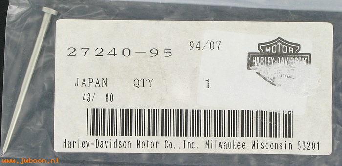   27240-95 (27240-95): Jet needle, CV carburetor - NOS