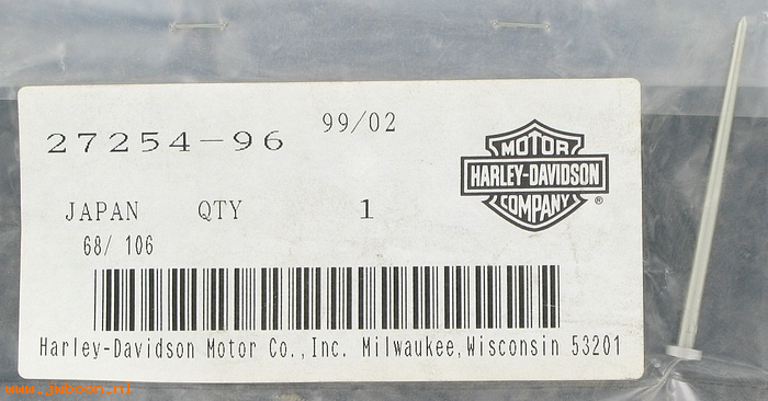   27254-96 (27254-96): Jet needle, CV carburetor - NOS