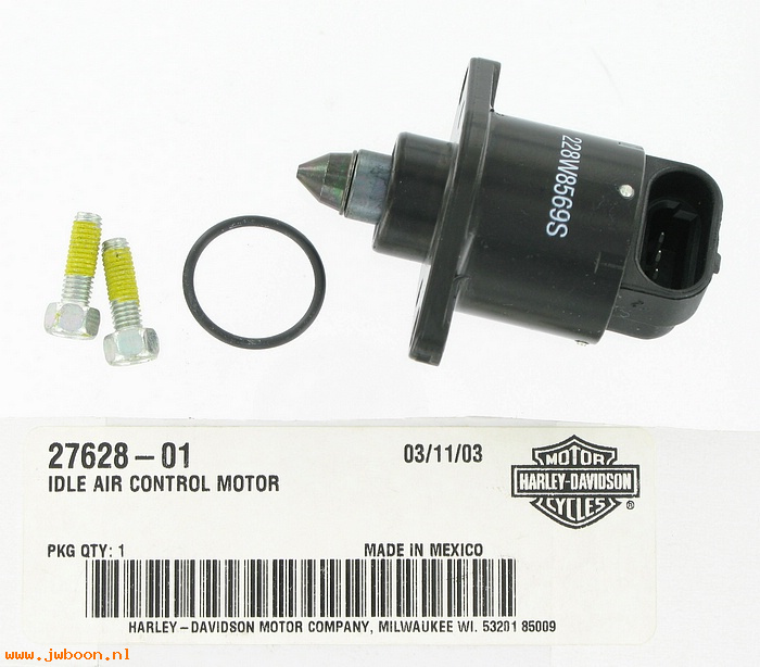   27628-01 (27628-01 / 27602-01): Idle air control motor, with o-ring and screw - NOS-Touring.V-rod