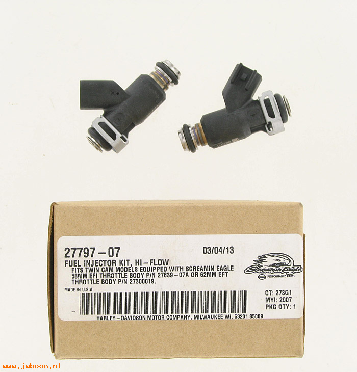   27797-07 (27797-07): High flow injector kit - NOS - Twin Cam w.SE 58mm EFI,or 62mm