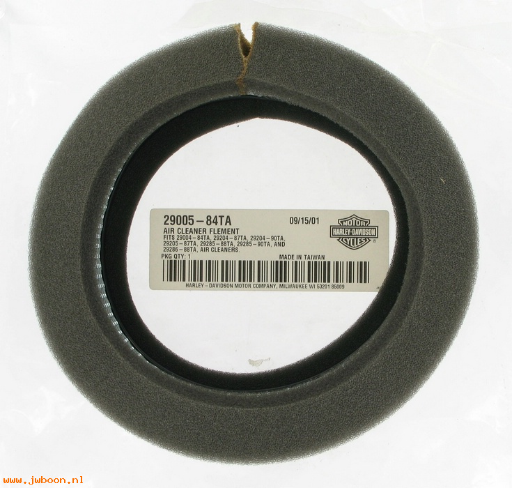   29005-84TA (29005-84TA): Element, air filter - NOS - "Live to Ride" tear drop air cleaners