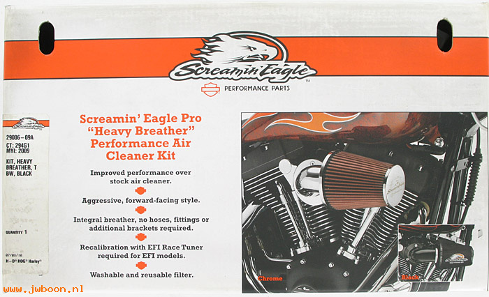   29006-09A (29006-09A): Heavy breather performance air cleaner kit - NOS - Touring '08-