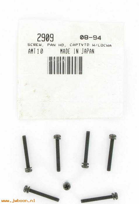       2909 (    2909): Screw, M3 x .50 x 25 mm Pozidriv pan hd-w.washer-NOS - FLT, FLHT