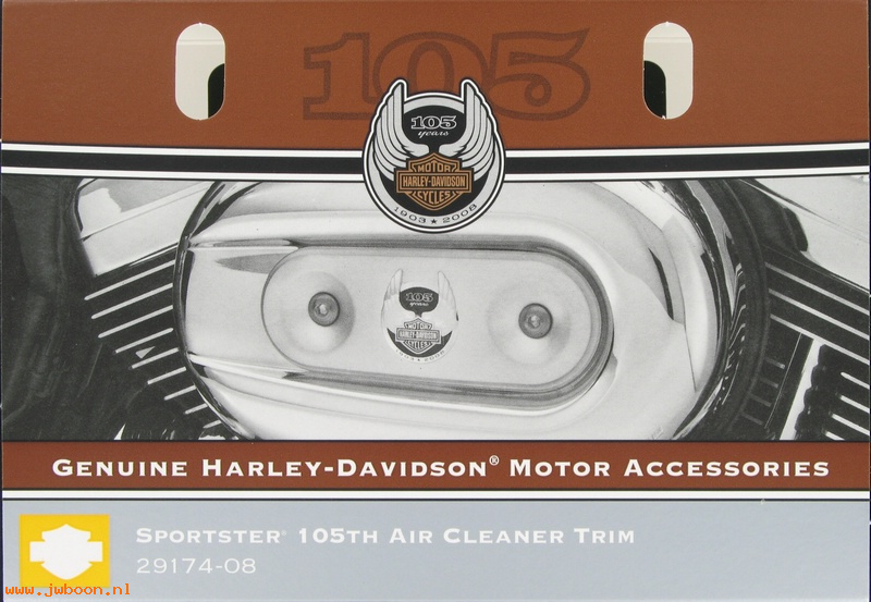   29174-08 (29174-08): Trim, air cleaner - 105th Anniversary - NOS - Sportster XL's '04-