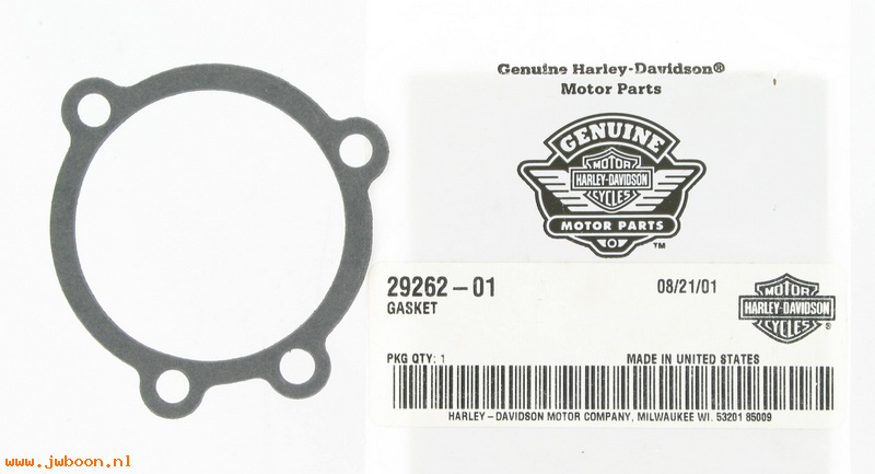   29262-01 (29262-01): Gasket - NOS - Screamin' Eagle air cleaners