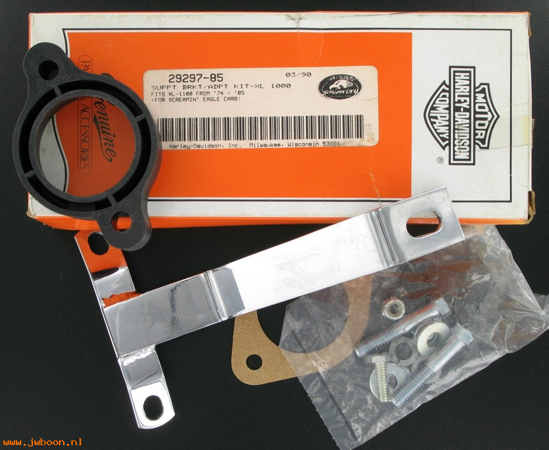   29297-85 (29297-85 / 29053-85): Support bracket adapter kit, Screamin' Eagle carb.- NOS- XL74-85