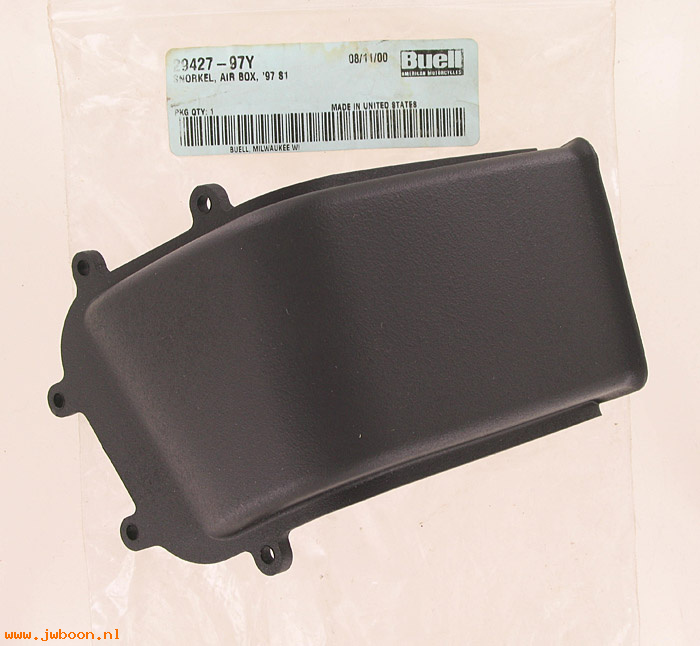  29427-97Y (29427-97Y): Outer snorkel, air box cover - NOS - Buell S3, S1 97-99