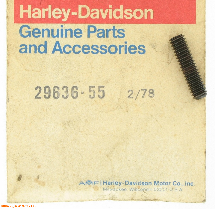   29636-55 (29636-55): Set screw, coil - NOS - Ironhead XLC, XLCH '58-'69, magneto
