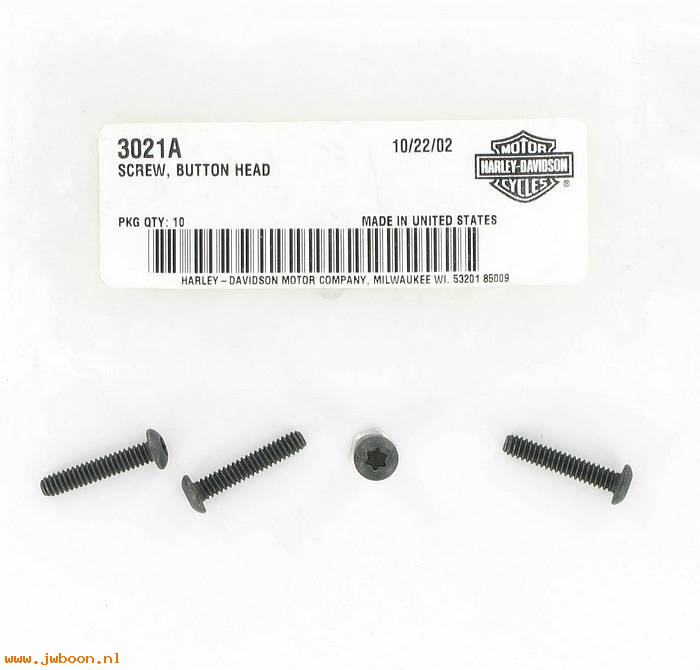       3021A (    3021A): Screw, 10-24 x 1" Torx button head - NOS - FXDXT,Dyna Super Glide