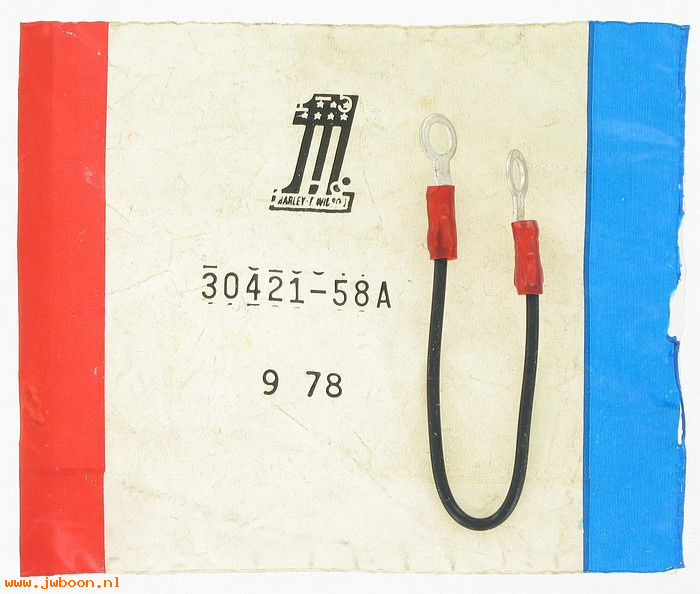   30421-58A (30421-58A): Wire/Cable,positive brush-NOS - FL 66-69. Servi-car 58-65.XL58-81