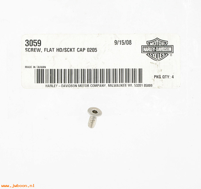       3059 (    3059): Screw, 10-24 x 1/2" hex socket flat countersunk head - NOS-XR1200