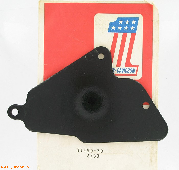   31460-70 (31460-70): Cover, plate, starter hole - NOS - Ironhead XLCH 70-78. AMF H-D