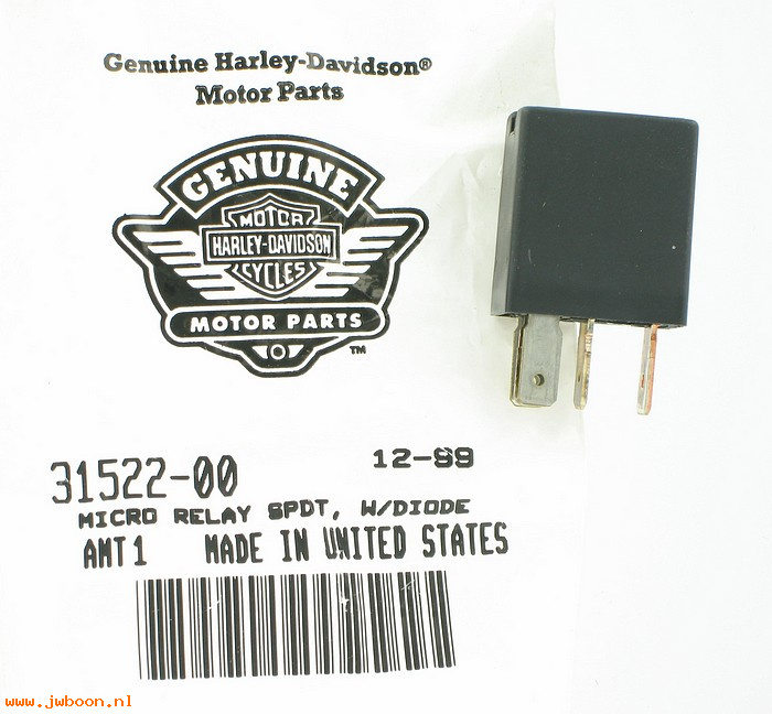   31522-00 (31522-00): Micro relay spdt, (single pole double throw) with diode - NOS. TC