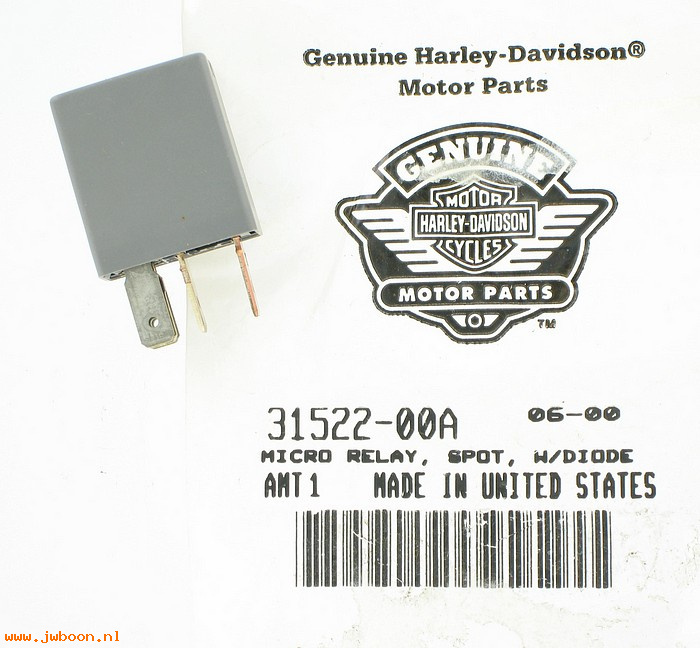   31522-00A (31522-00A): Micro relay spdt, (single pole double throw) with diode - NOS. TC