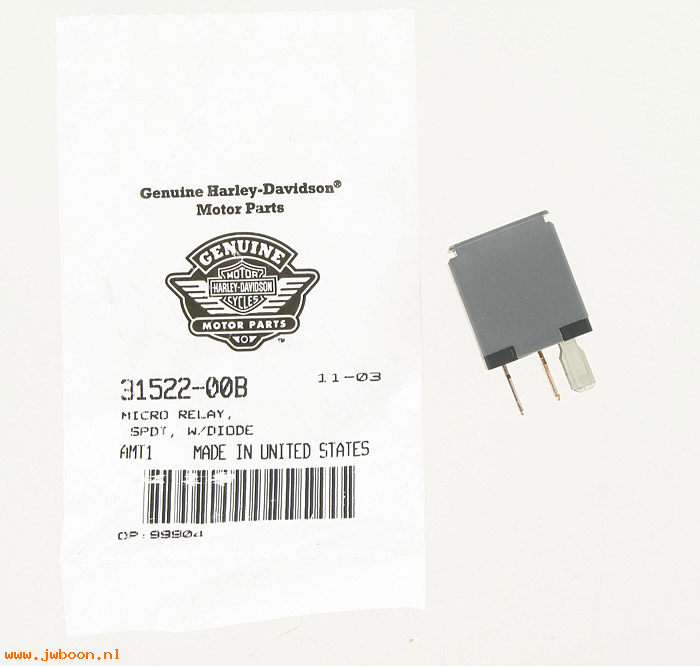   31522-00B (31522-00B): Micro relay spdt, (single pole double throw) with diode - NOS. TC