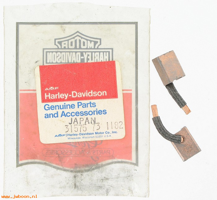   31575-73 (31575-73): Starter motor brushes-pair (field coil connection)-NOS-FL,FX,XL
