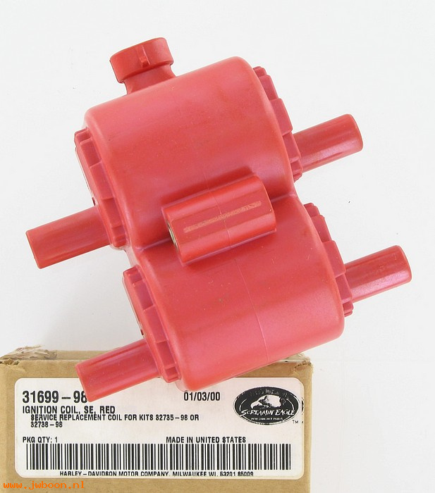   31699-98 (31699-98 / 31646-98): Ignition coil - red       Screamin' Eagle - NOS - XL1200S 98-03