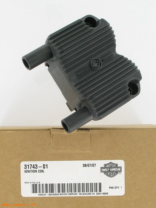   31743-01 (31743-01): Ignition coil - NOS, EFI - Softail 01-06. Touring 02-07.Dyna '04-