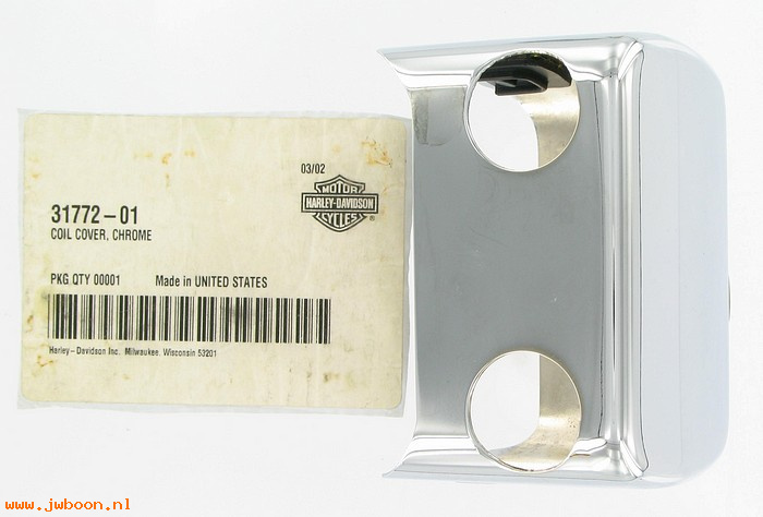   31772-01 (31772-01): Cover - spark coil - NOS - Twin Cam, Softail EFI '01-'06