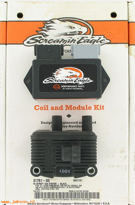   31781-00 (31781-00): Ignition module&coil,6200 RPM, Screamin' Eagle NOS-Sft carb 00-03