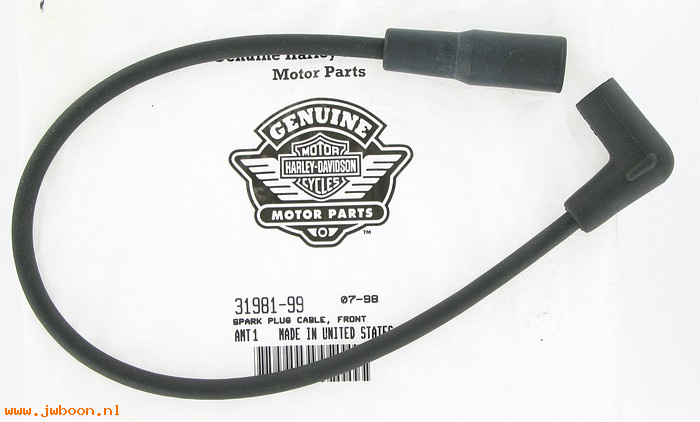   31981-99 (31981-99): Cable, spark plug - front - NOS - FXD, Dyna '99-'00