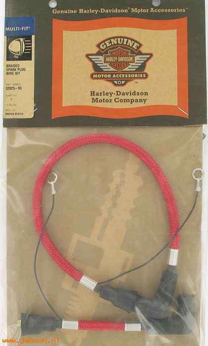   32025-95 (32025-95): Braided spark plug wire set - red - NOS - FX