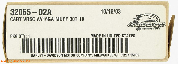   32065-02A (32065-02A): Cartridge W/16Ga - muffler kit 30T 1x Screamin' Eagle, NOS - VRSC