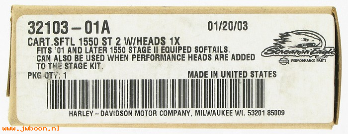   32103-01A (32103-01A): Cartridge, 1550cc stage II with performance heads - NOS - Softail