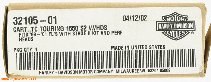   32105-01 (32105-01): Cartridge,1550 Stage 2&perf hds 1x "Screamin Eagle" NOS. Touring