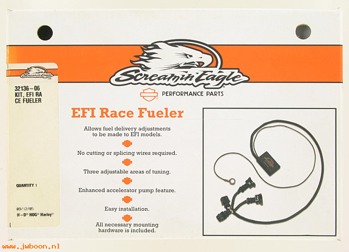   32136-06 (32136-06): EFI race fueler kit,Screamin' Eagle,NOS-V-rod,FXD,Softail,Touring