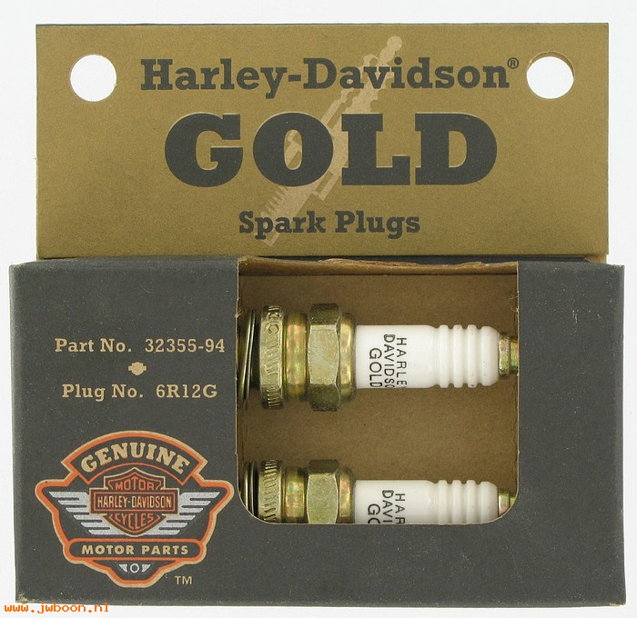   32355-94 (32355-94 / 32365-04): Spark plugs - 2-pack - gold - NOS - Twin Cam 88  '99-   XL '86-