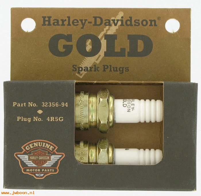   32356-94 (32356-94 / 32366-04): Spark plugs - 2-pack - gold - NOS - Ironhead XL's '71-'85